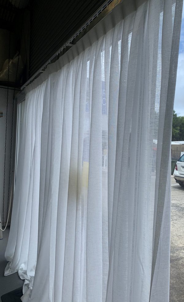 Summer Snow 1 2 600x982 - Custom made Sheer Curtain to fit window size 3250 mm wide in off white colour