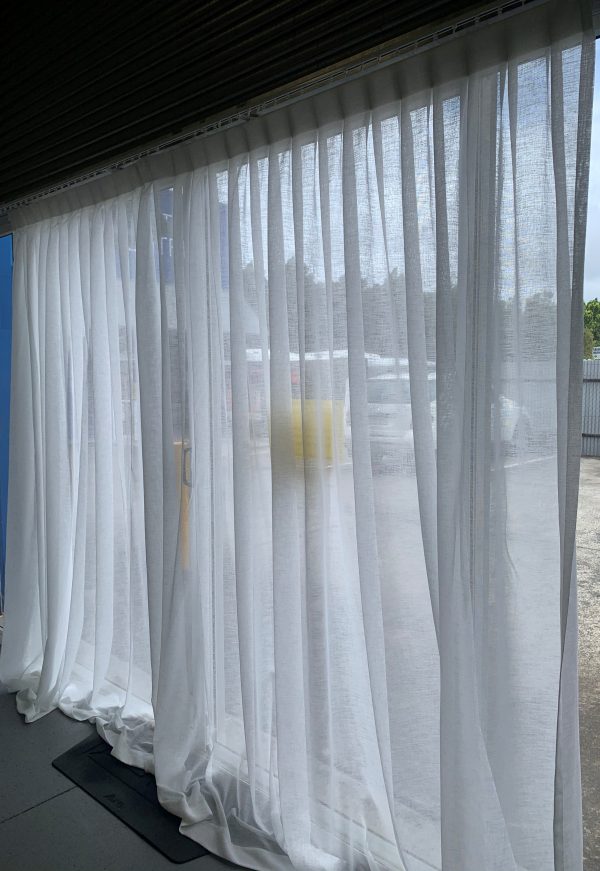 Summer Snow 2 2 600x871 - Custom made Sheer Curtain to fit window size 3250 mm wide in off white colour